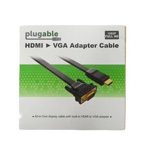 Plugable HDMI - VGA 6 Foot Adapter Cable 1080p Full HD display Model HDMI-VGA